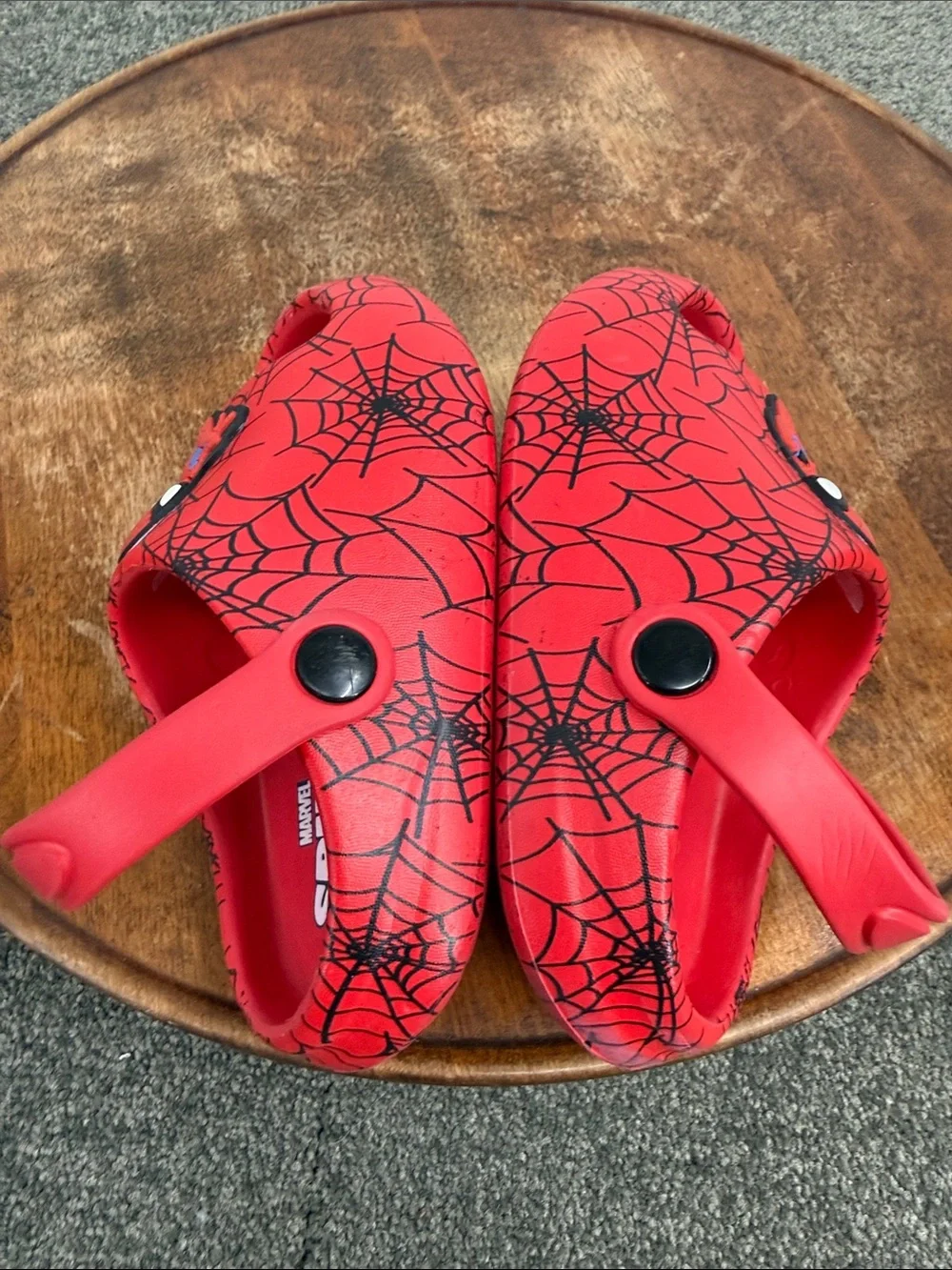 Groudup Sandals Kids 7/8 Red Spidey Amazing Friends Clog Marvel